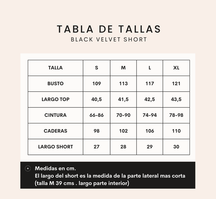 Velvet Total Black Short