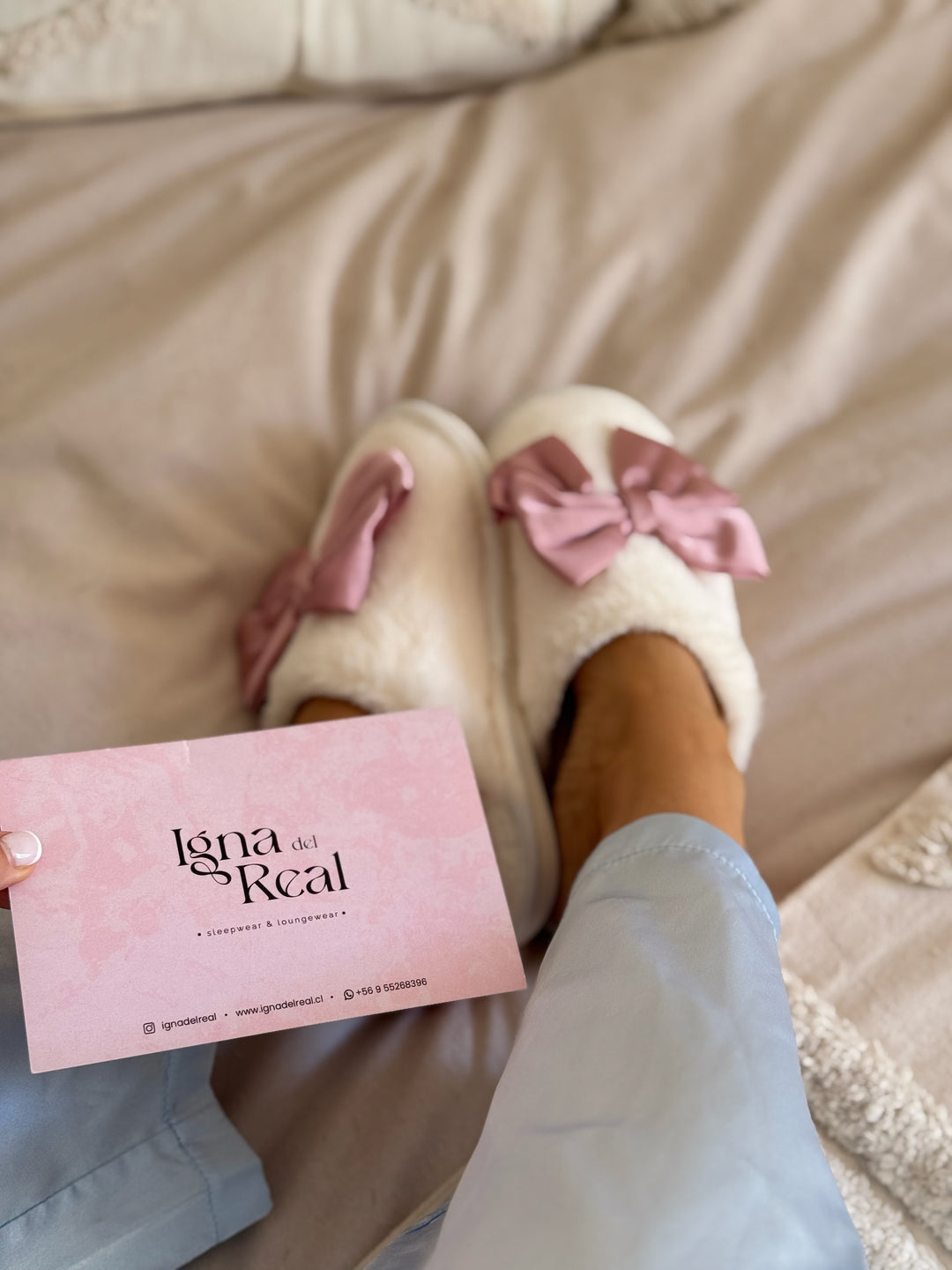 Pantuflas Ribbon Rosa