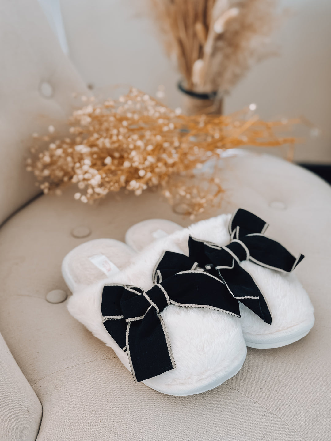 Pantuflas Ribbon Negra
