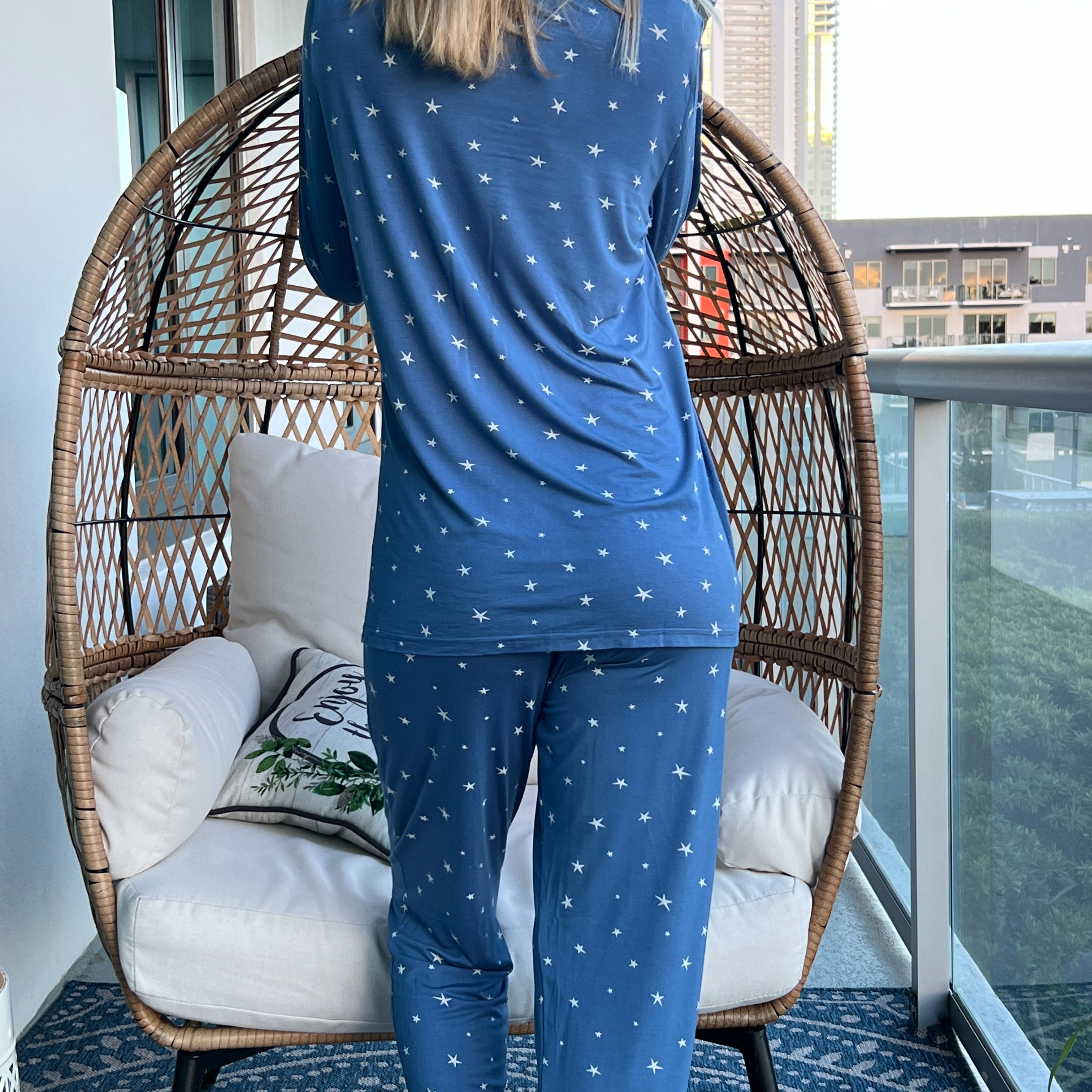 Pijama Bambú Largo Estrellas
