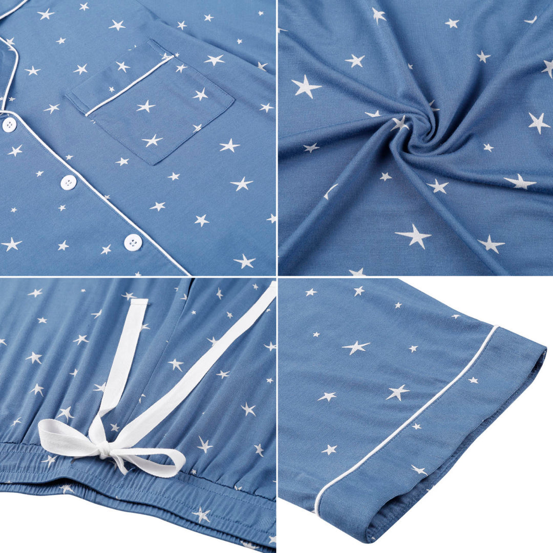 Pijama Bambú Largo Estrellas